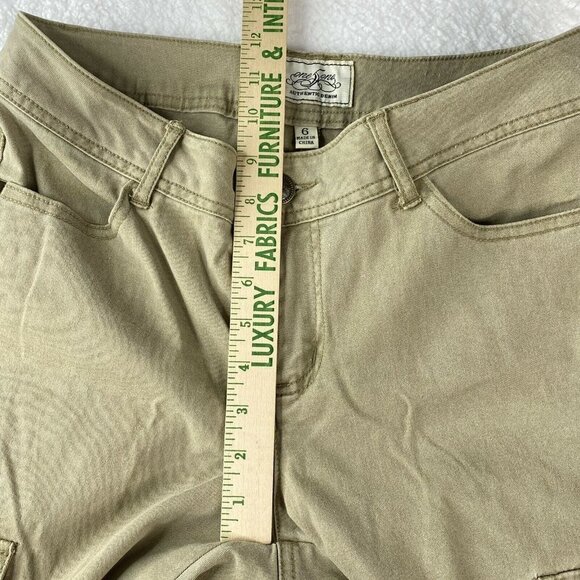 One 5 One 151 Jeans Womens Khaki Pants Studded Side‎ Flap Pockets 32x29 Skinny - Picture 8 of 12